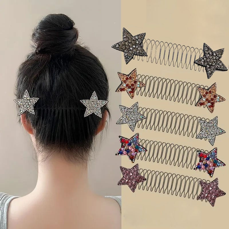 Rhinestone Star Hårkamssett (5 deler) | Luvikno