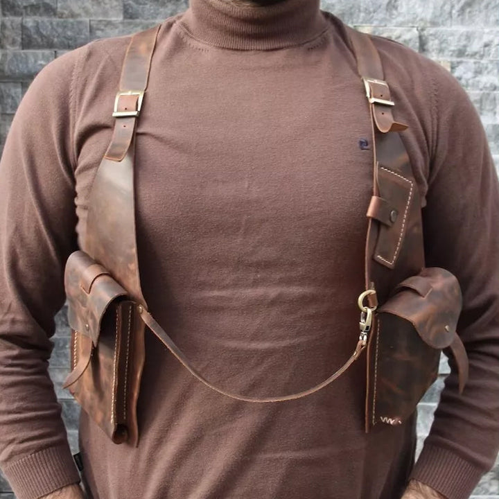 Medieval Steampunk skulderveske med retro stropp | Luvikno