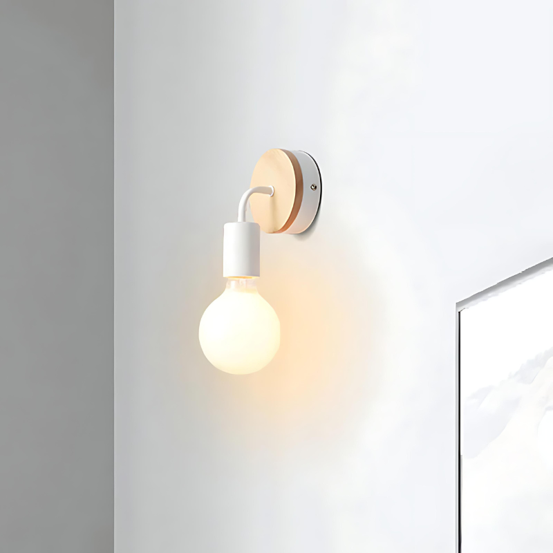 LumiEra - Elegant vegglampe laget av jern og tre i nordisk stil | Luvikno