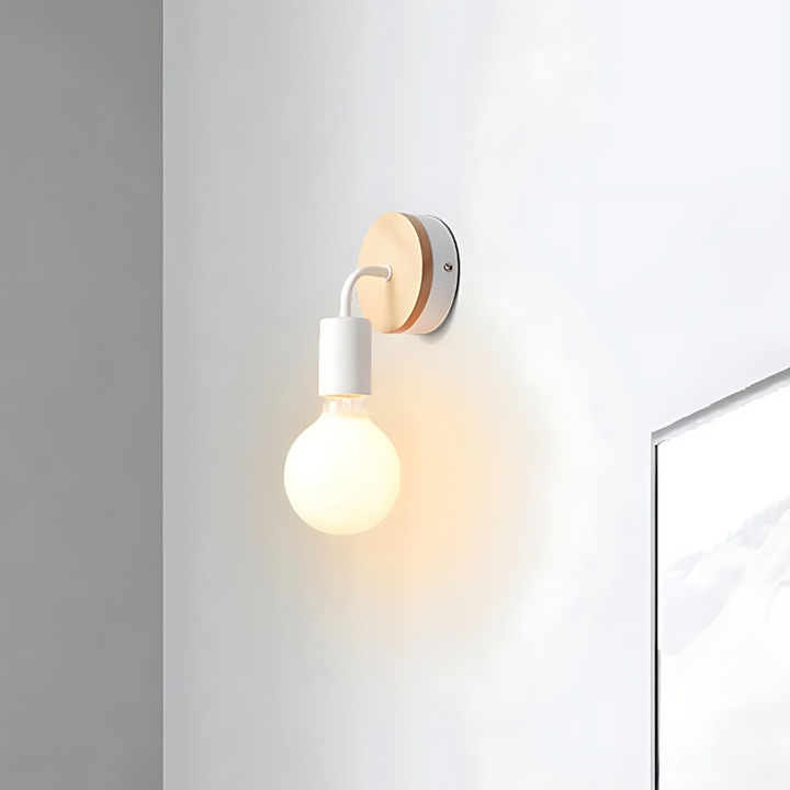 LumiEra - Elegant vegglampe laget av jern og tre i nordisk stil | Luvikno