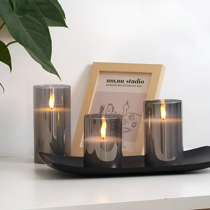 3D Flicker Flammeløs Lys Sett | Luvikno