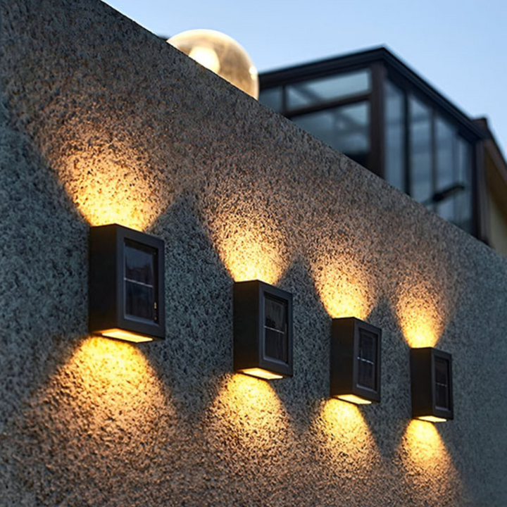 Solcel-drevet LED utendørs vegglampe for energieffektivitet | Luvikno