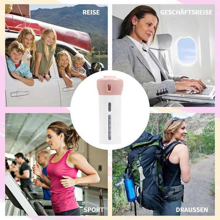 4-i-1 Reisedispenser for Lotion, Sjampo, Gel, osv. | Luvikno