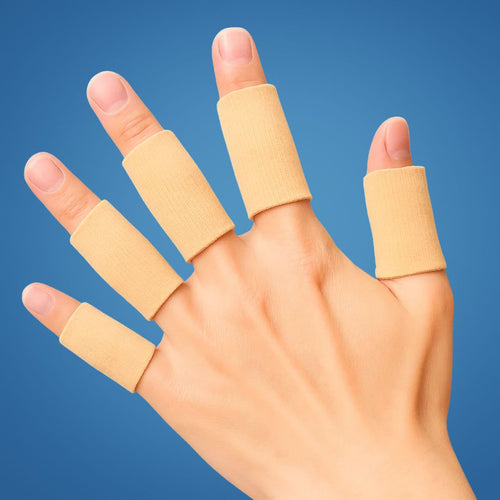 FlexiGuard | Fingerbeskyttelsessleeves – Skadeforebygging – Pustende tettsittende passform - Holder sår og bandasjer på plass – Sport og daglig komfort Luvikno