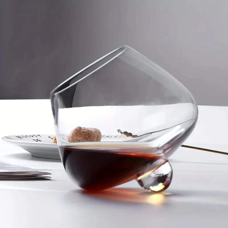 Belly Whiskey og Ølglass - Roterende Tumbler for Cocktails, Vin og andre Drinker Luvikno