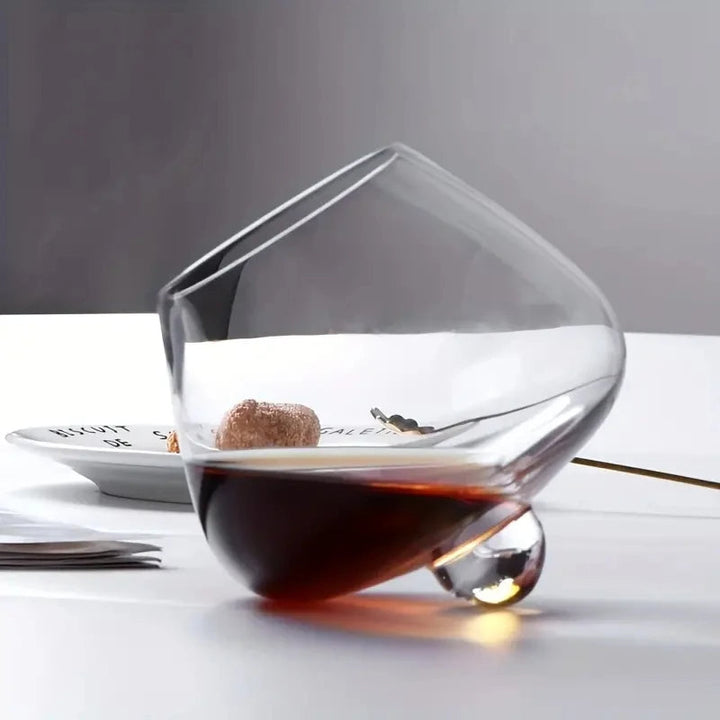 Belly Whiskey og Ølglass - Roterende Tumbler for Cocktails, Vin og andre Drinker Luvikno