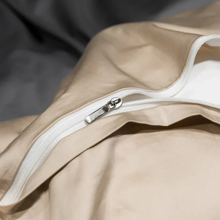 Satin Bomull Brodert Sengetøy Sett - Luxora | Luvikno