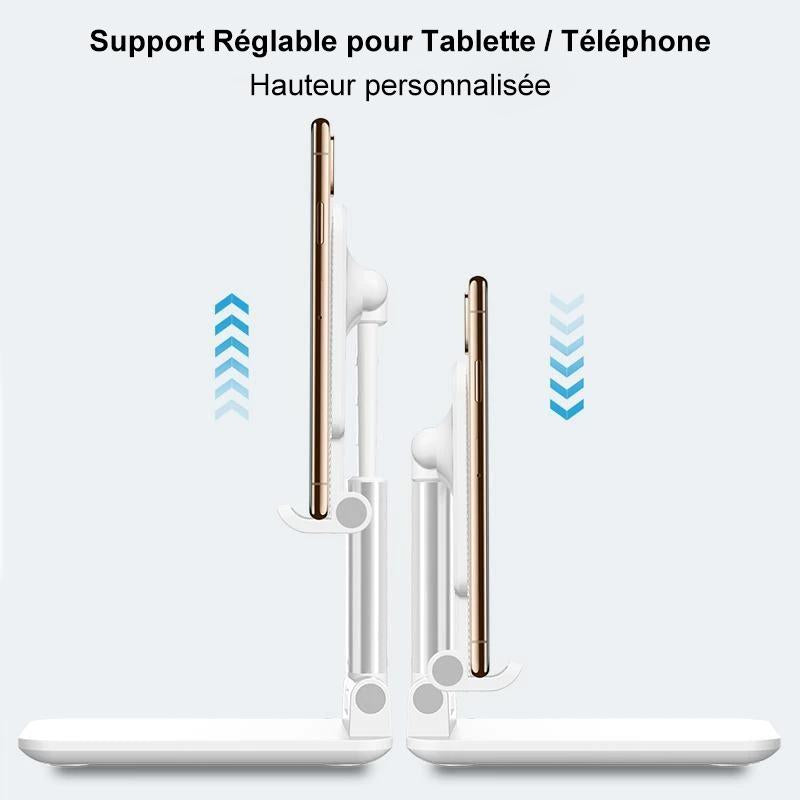 Luvikno | Justerbar Ergonomisk Sammenleggbar Tablet/Telefon Stativ
