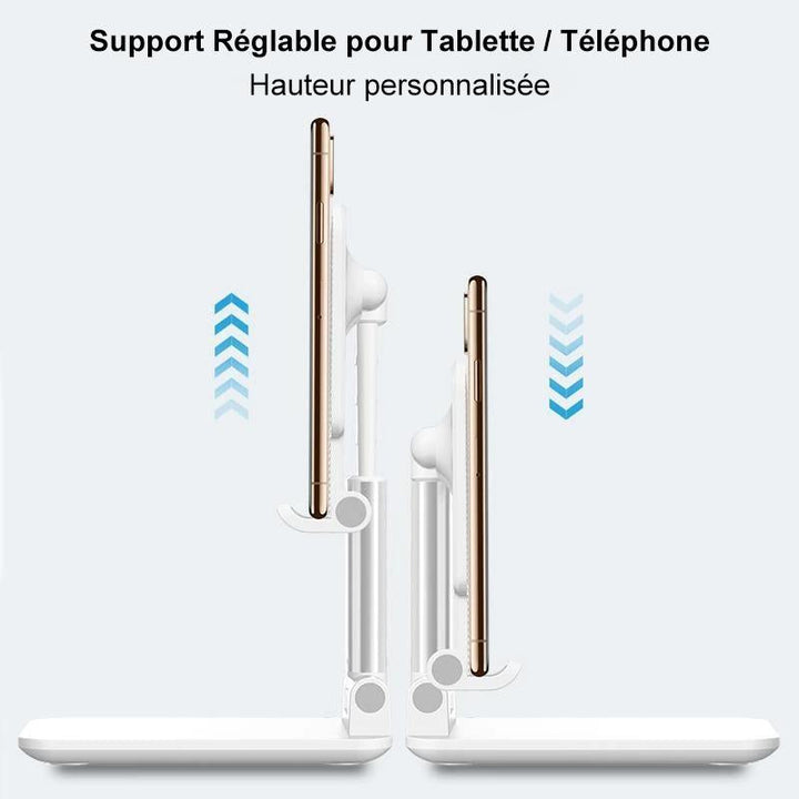 Luvikno | Justerbar Ergonomisk Sammenleggbar Tablet/Telefon Stativ