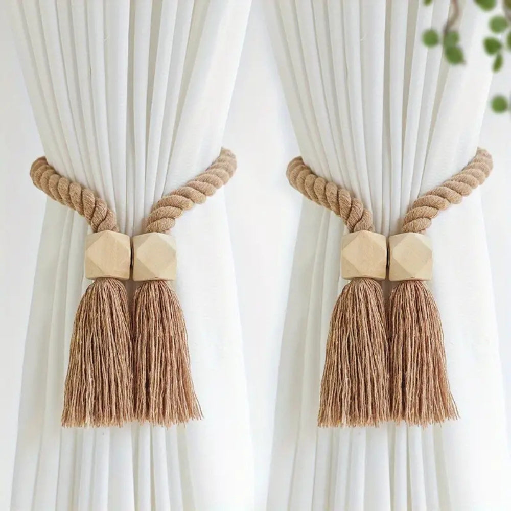 Luvikno | Treperle Frynse Gardinholdere | 2Pcs Sett