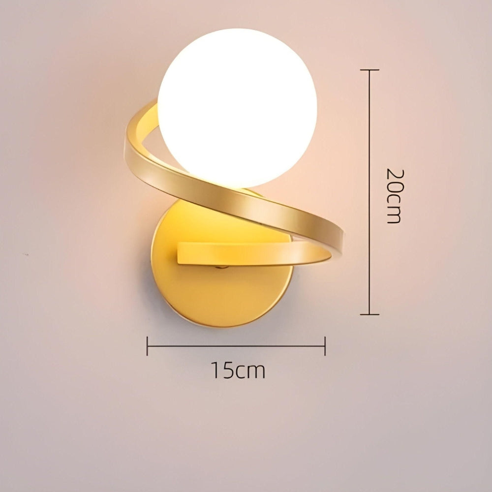 Spiral LED vegglampe med moderne design Luvikno