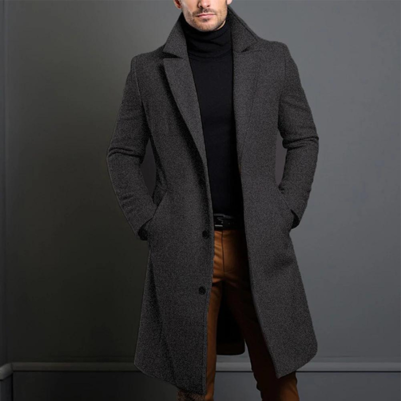 Luvik | Lengre, mer avslappet trenchcoat for menn