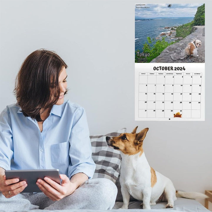 Morsomste Kalender-Hunder Bæsjer på Vakre Steder | "Kunstnerisk Utrykk" av Pelsvenner | Luvikno