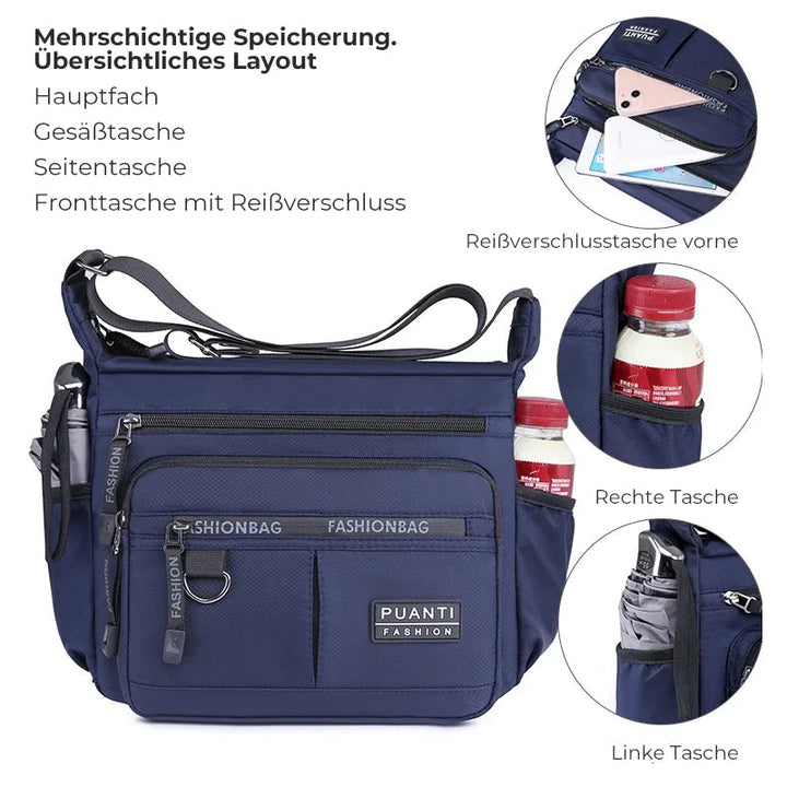 Herre messenger bag med flere lommer | Luvikno