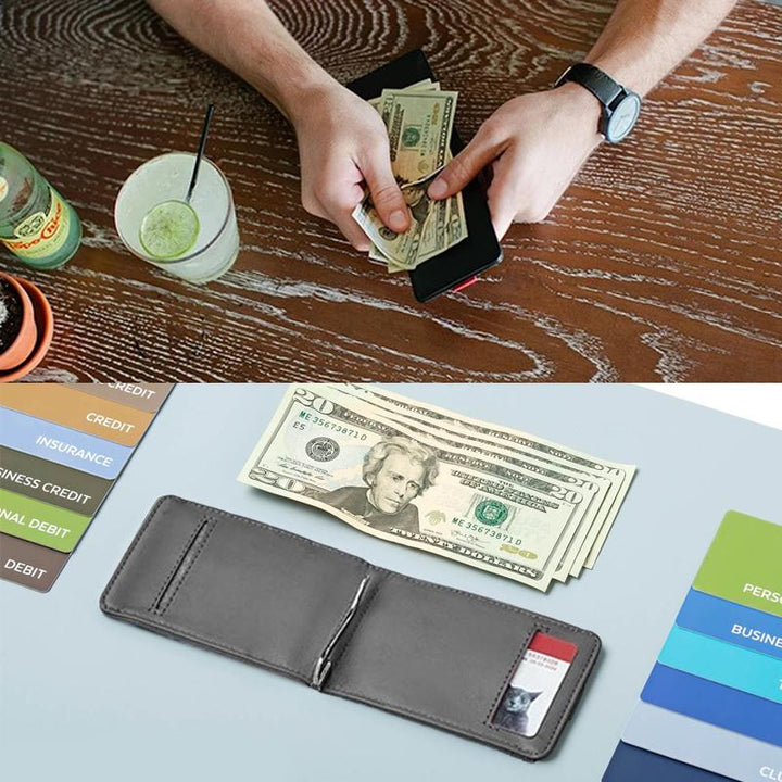 Men's Extra-slim Leather Wallet | Luvikno
