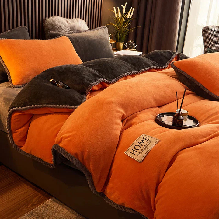 Luvikno | PlushHaven Luxe Velvet Duvet Cover Set – Kingsize Varme & Komfort