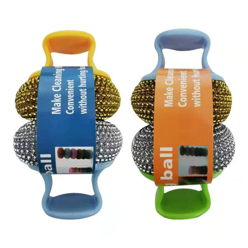 2 stk Wire Ball Dish Cleaning Brush Luvikno