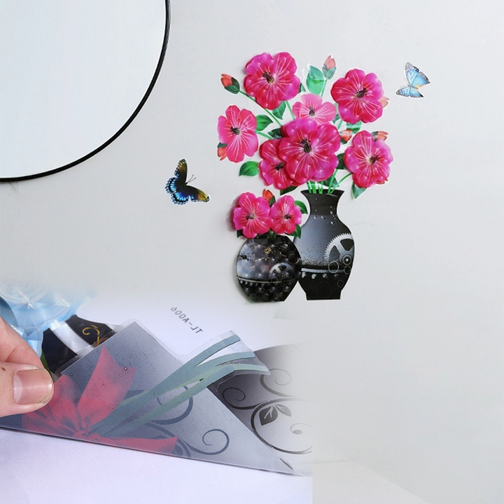 DIY Plantevase 3D Stereo Klistremerker Selvklebende | Luvikno