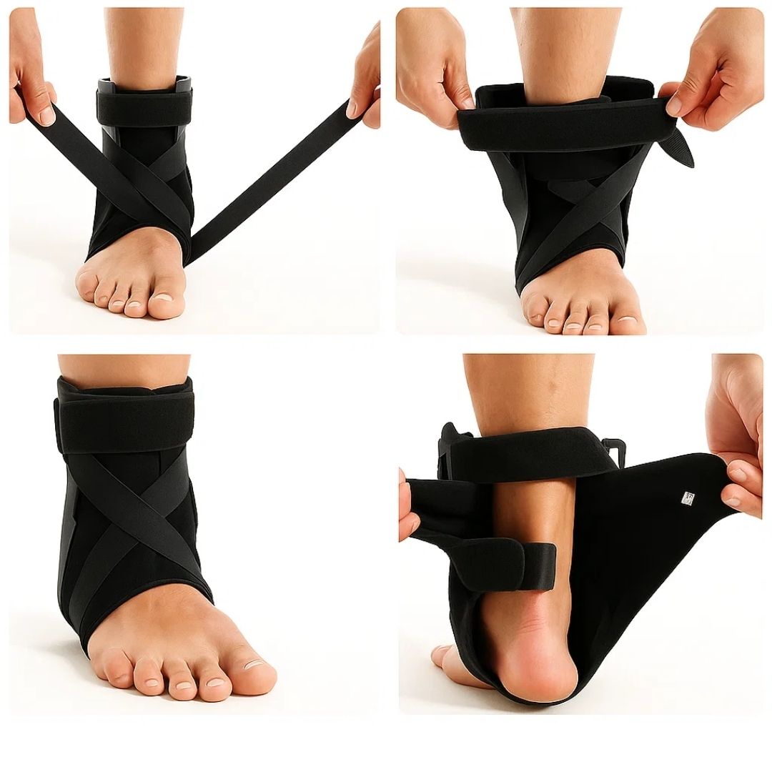 SteadyStep | Ankelstøtte | Sprainsstabilisering – Myk lavprofilsstøtte – Forebygger vridning – Fremskynder bedring – Reduserer hevelse Luvikno