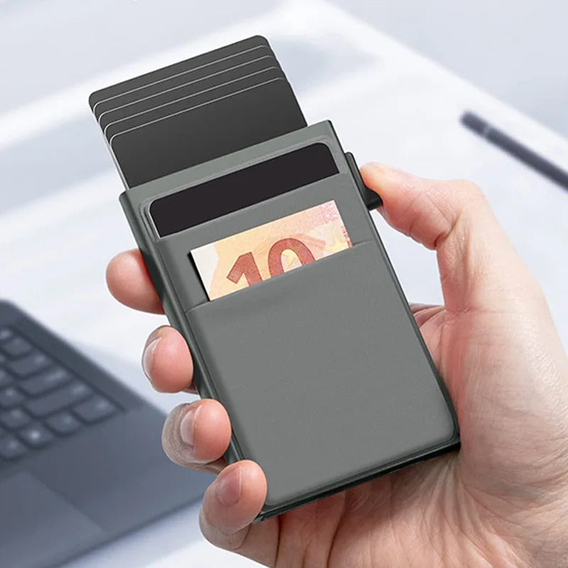 Minimalistisk RFID-blokkerende kortholder lommebok - Design med opptil 8 kort kapasitet Luvikno