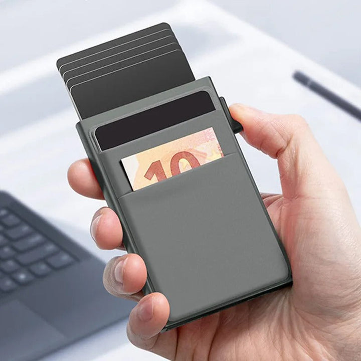 Minimalistisk RFID-blokkerende kortholder lommebok - Design med opptil 8 kort kapasitet Luvikno