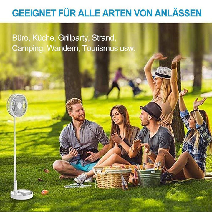 Teleskop sammenleggbar USB-ladbar vifte | Luvikno