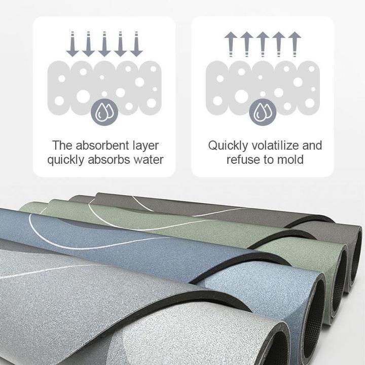 Super absorberende gulvmatte for hjem, bad myk raskt tørkende matte | Luvikno