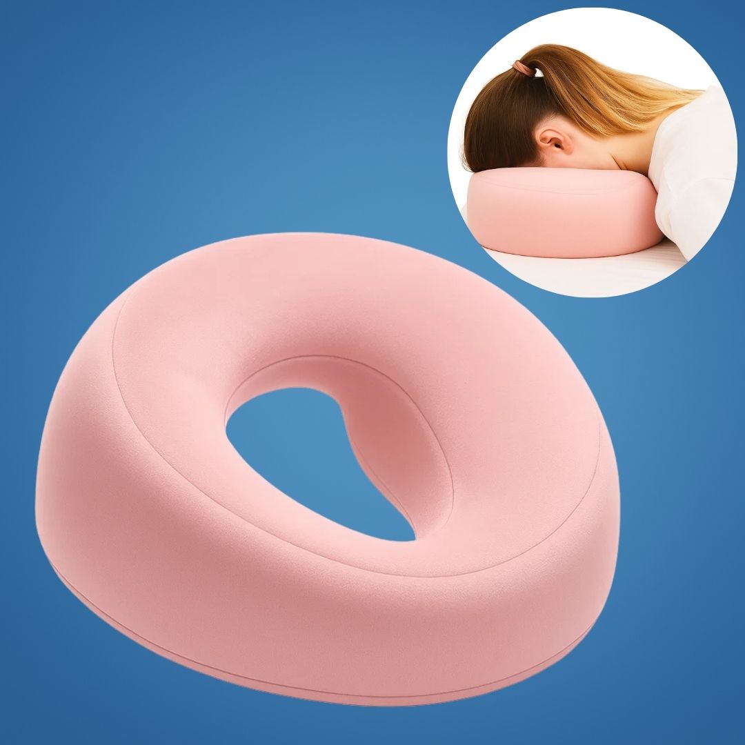 FaceEase | Face‑Down Pillow – Trykkavlastende støtte – Konturert minneskum – Ideell for massasje, skjønnhet og mage-sovende Luvikno