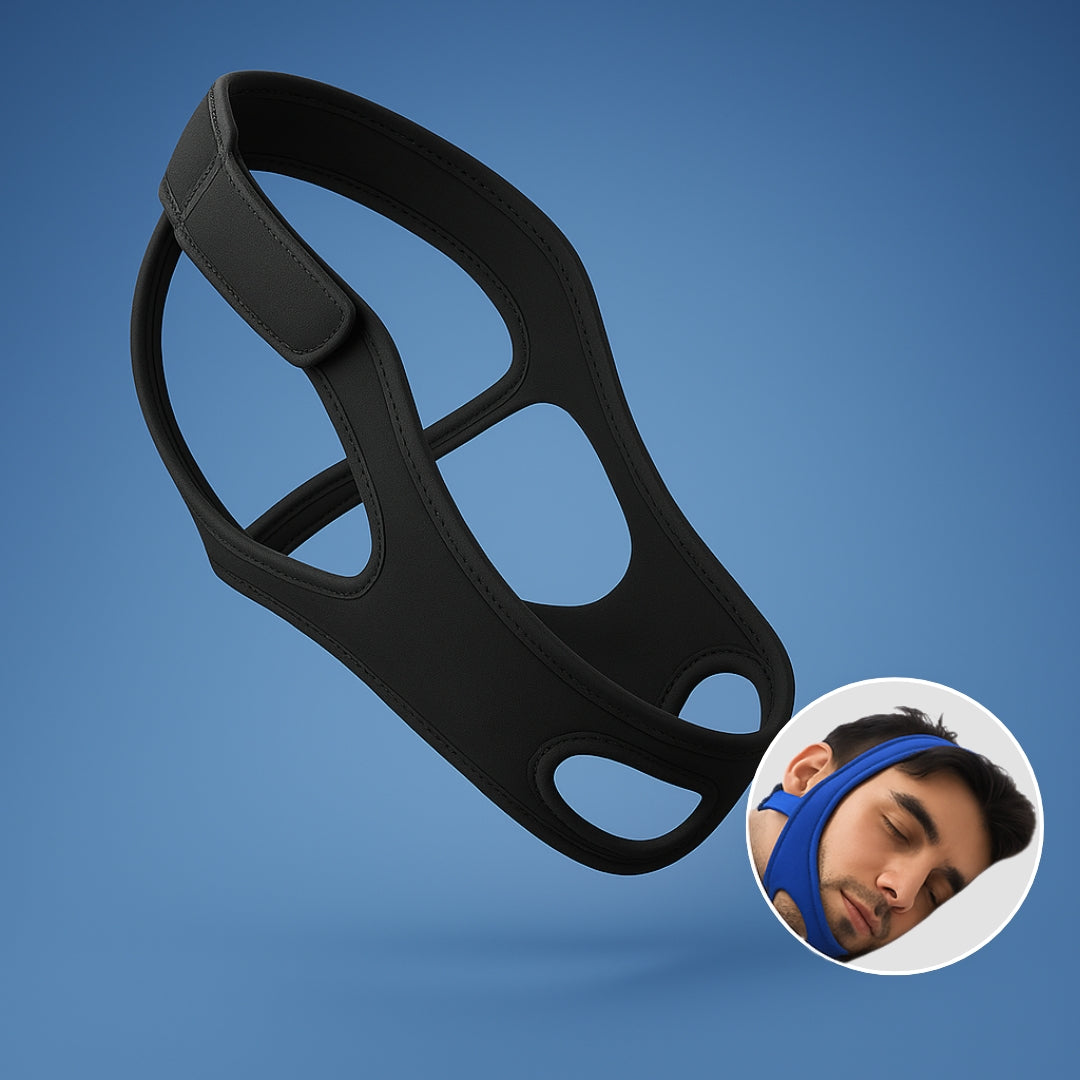 QuietNight | Anti Snoring Chin Strap – Søvnapné Lettelse – Pustende & Justerbar – For Voksne Som Søker Bedre Søvn Luvikno