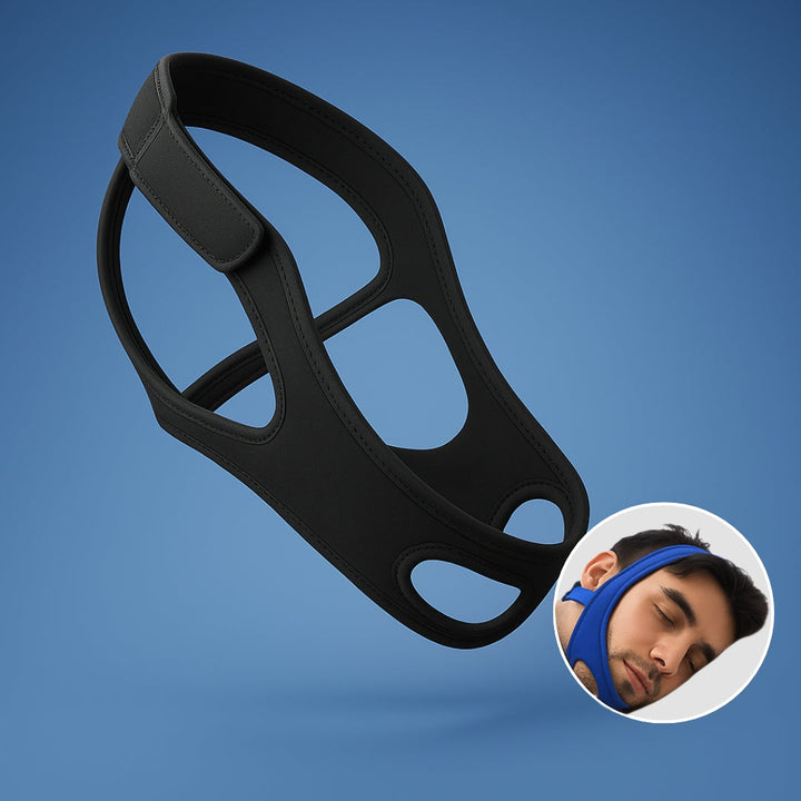 QuietNight | Anti Snoring Chin Strap – Søvnapné Lettelse – Pustende & Justerbar – For Voksne Som Søker Bedre Søvn Luvikno