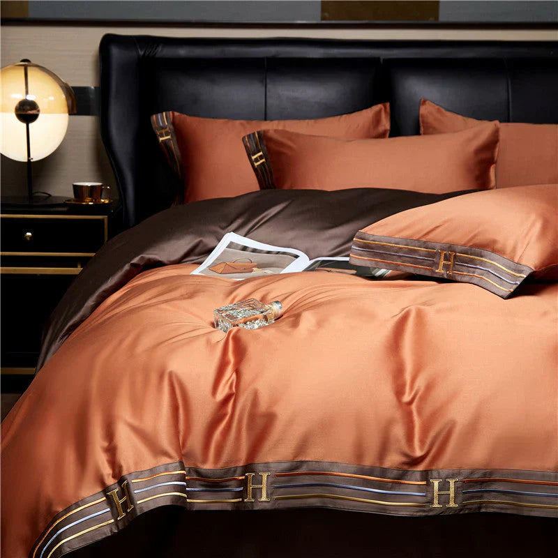 Luvikno | Luksus Satin Kattong Dynetrekk Sett for Soverom