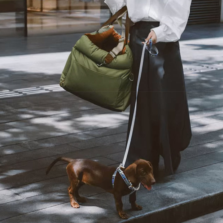 Faux lær hundeheve seng – Stilfull, sikker og komfortabel | Luvikno