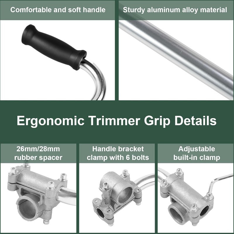 Ergonomisk ryggbesparende trimmergrep Luvikno