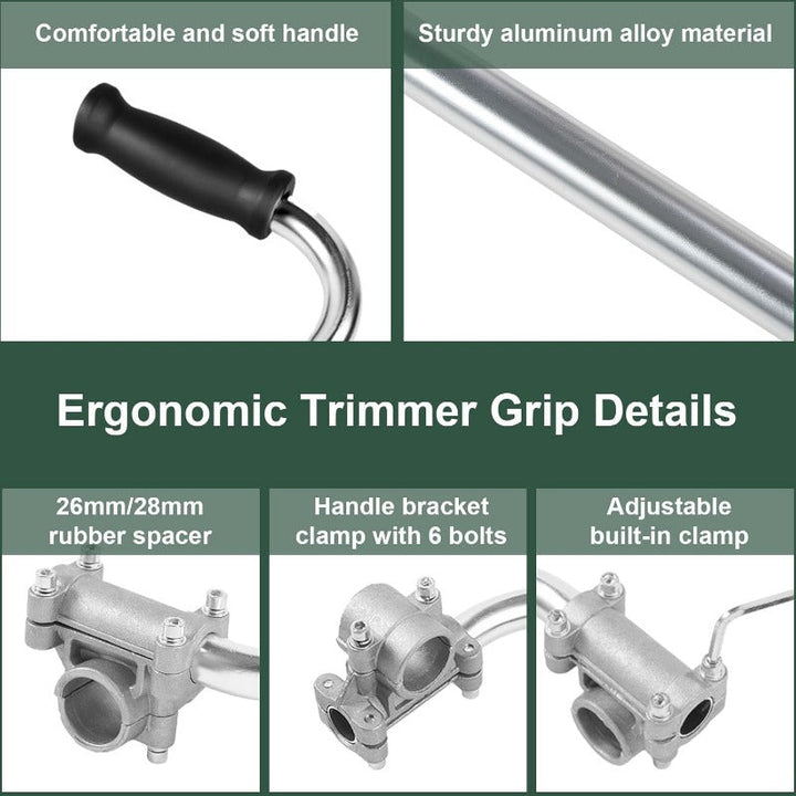 Ergonomisk ryggbesparende trimmergrep Luvikno