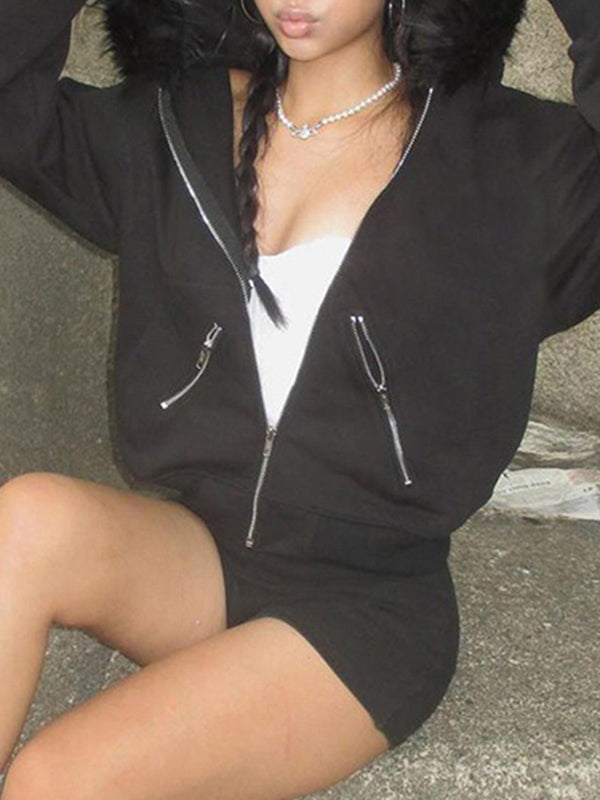 Luvik | Y2k löysä rento paikkaus takki