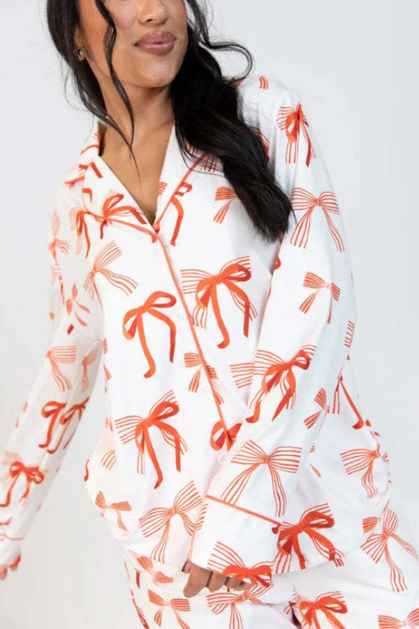 Luvik | Joulukaari Tulostus Pitkähiha-paita ja joustava vyötärön taskuhousu Setti