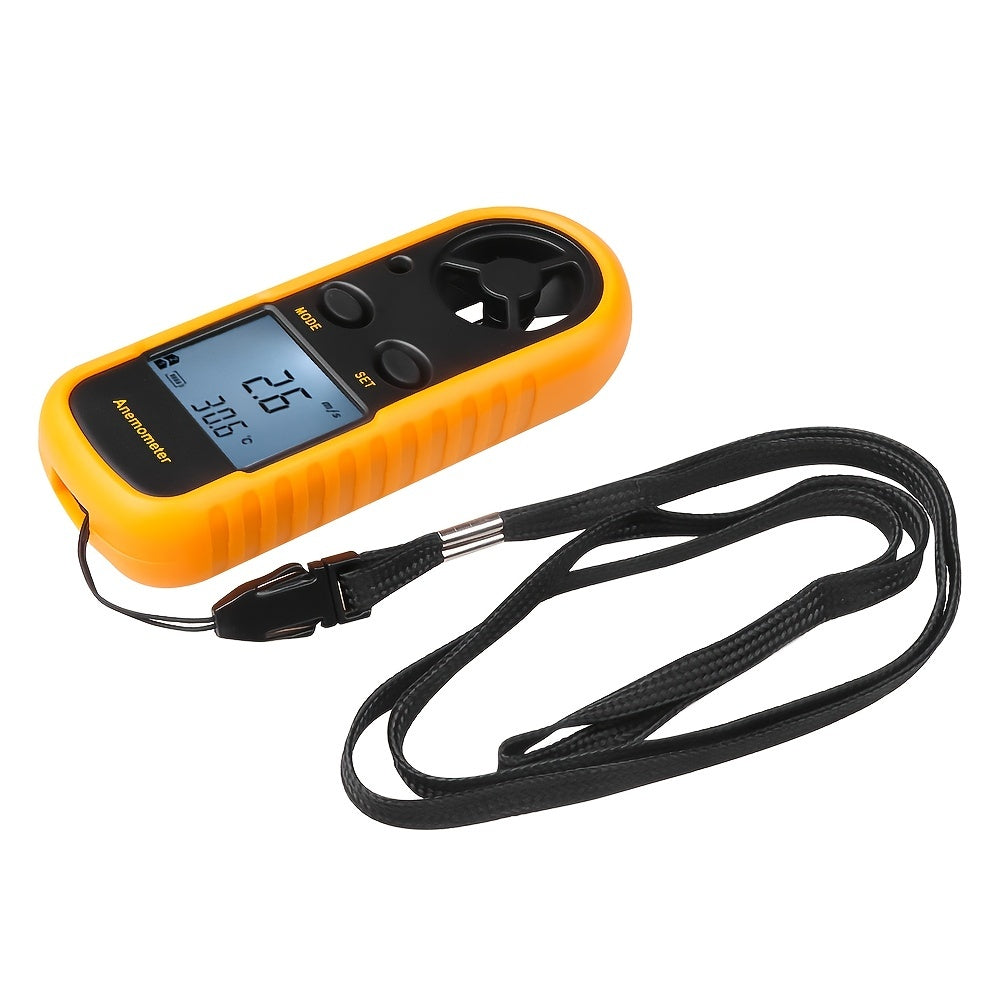 Luvikno | Digitalt anemometer med klart LCD-display – Bærbart anemometer for utendørs sport