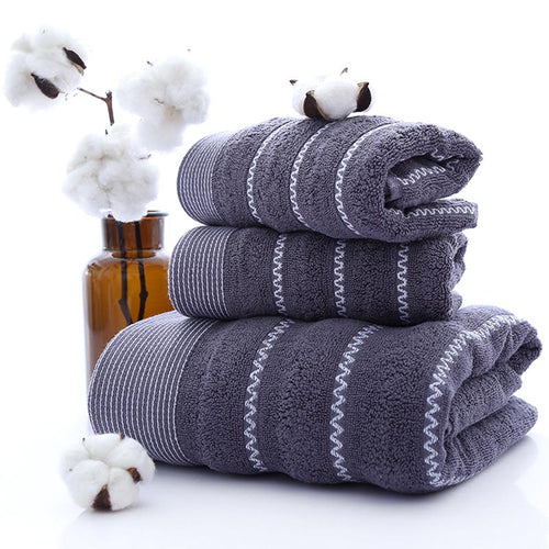 Striped Badehåndkle Bad håndkle Sett 100% Bomull | Luvikno