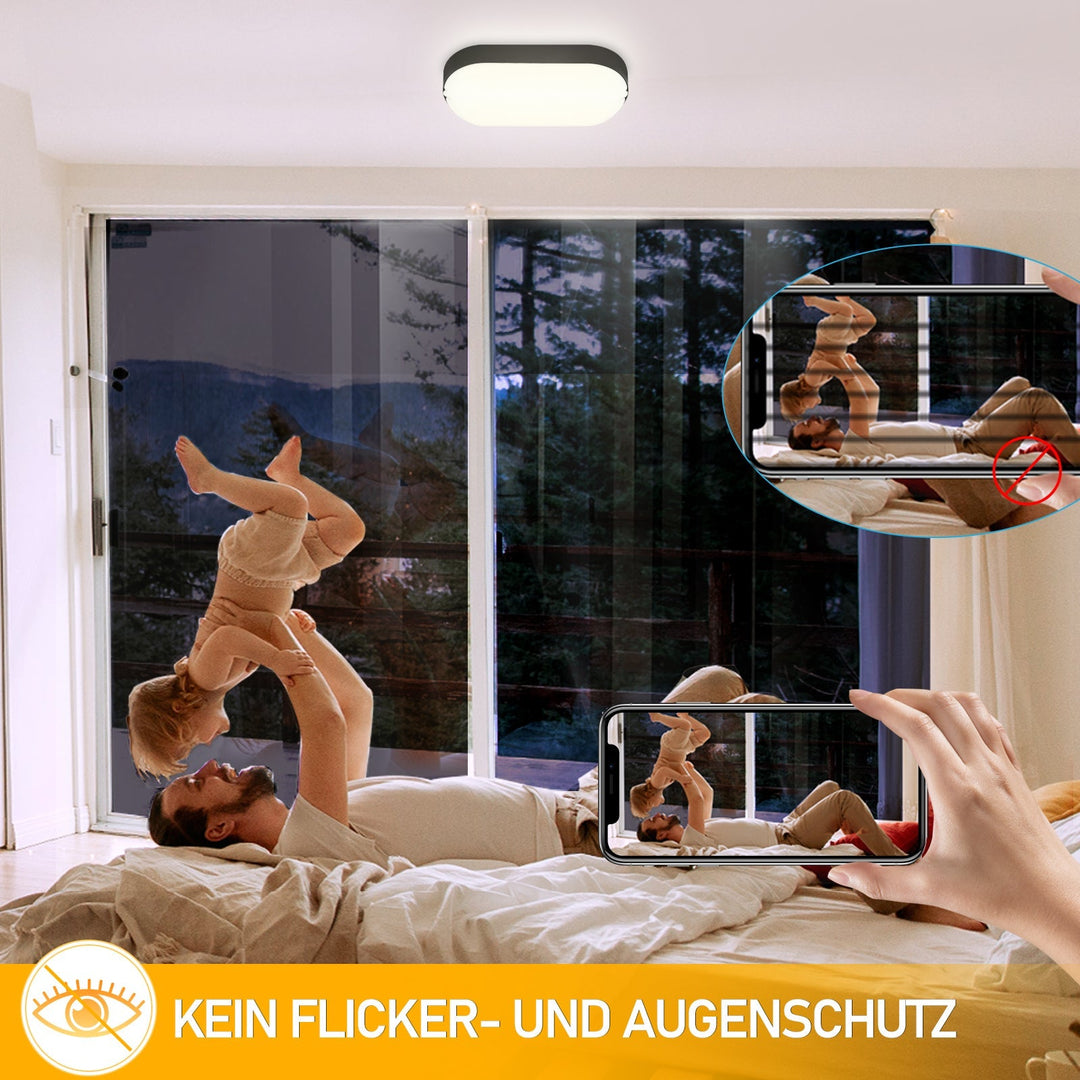 15W LED Fuktbestandig Lys IP54 2 Stykker | Luvikno