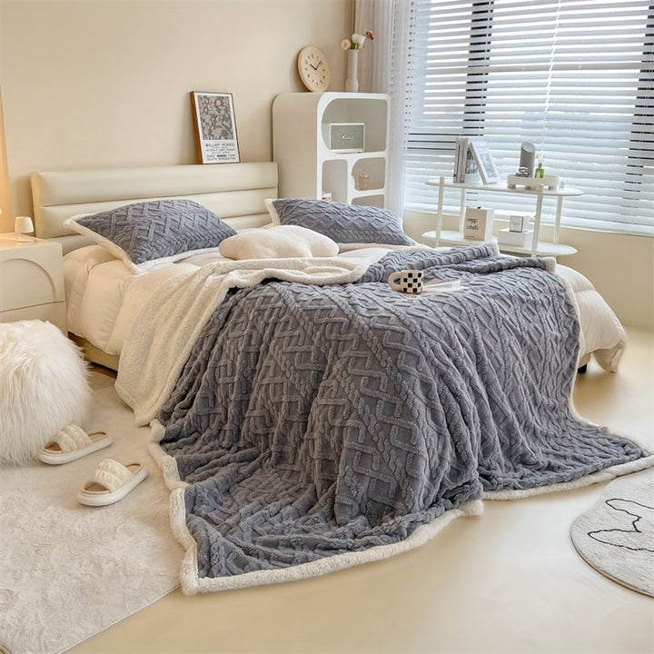 Luvikno | Vintage Luxe Reversibel Fleece Teppedekke - Essensielt for Vinter