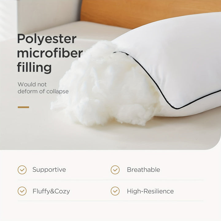 Kjølepute for søvn – Luksus hotellkvalitet med 3D microfiber fyll og pustende trekk – Ideell for side-, rygg- og mage-sovne, dronningstørrelse | Luvikno
