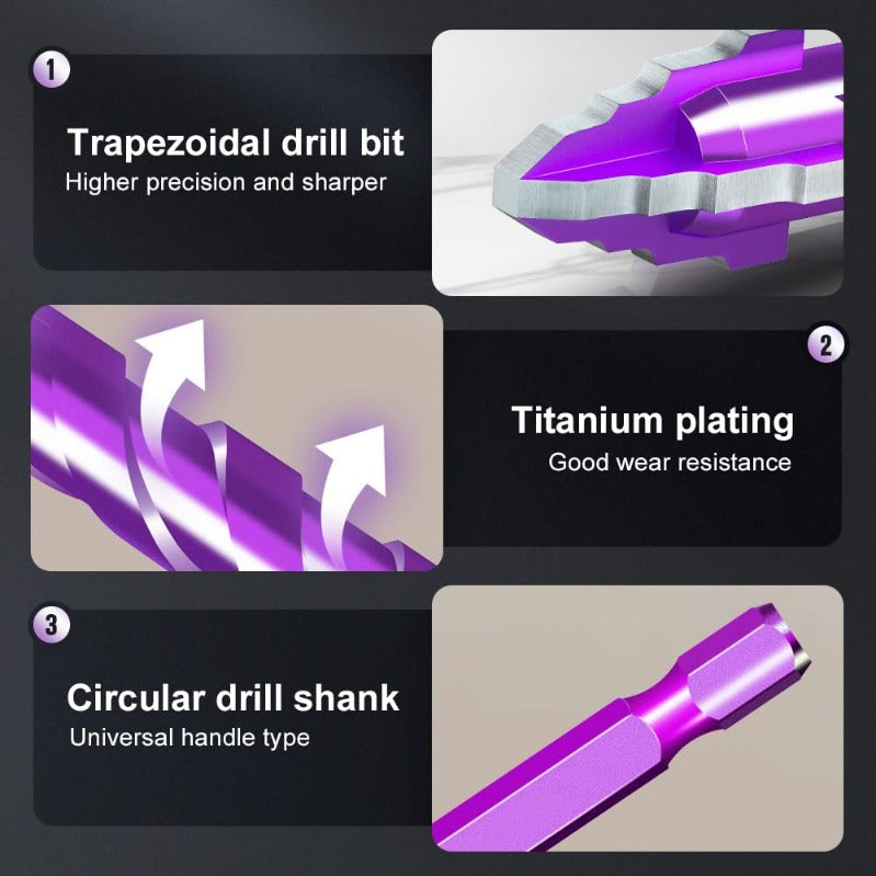 Woyuosn VioletShield Quad-Edge Drill Set Luvikno