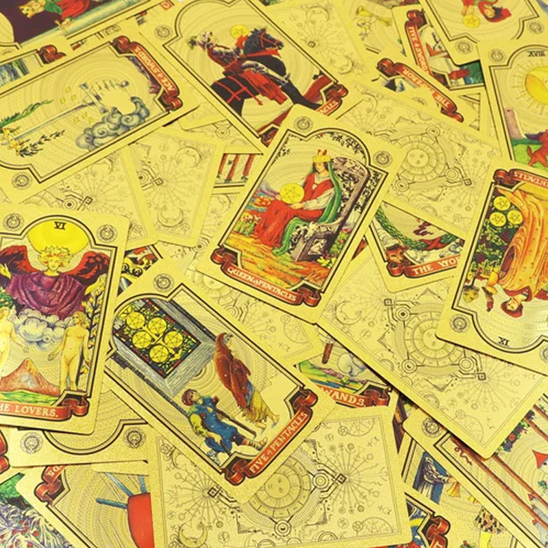 Luvikno | Utforsk den mystiske verden av tarot Gullfarget tarot