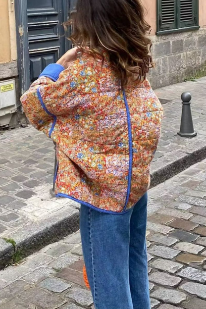 Luvik | Väriestellä Suuri Kassi Pystykauluksen Vuorattu Takki Puuvillasta