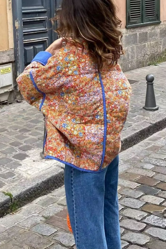 Luvik | Väriestellä Suuri Kassi Pystykauluksen Vuorattu Takki Puuvillasta