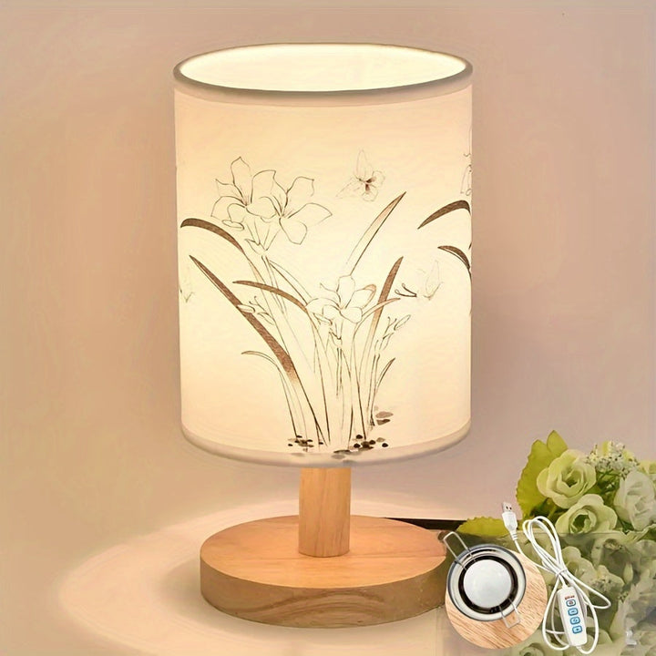 WoodGlow – Justerbar LED Bordlampe med USB Luvikno