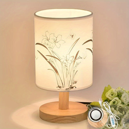WoodGlow – Justerbar LED Bordlampe med USB Luvikno