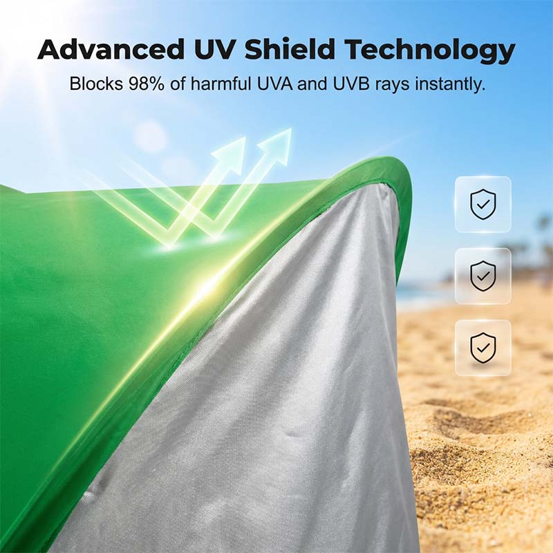 SunSail Breeze Pop-Up Strandtelt 98% UV Beskyttelse | Luvikno