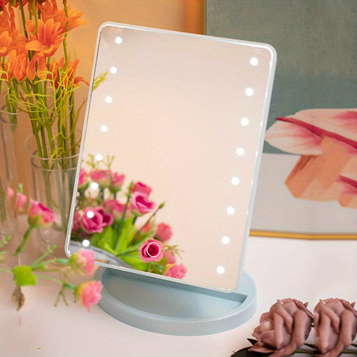 GlowMirror – Bærbar sminkespeil med LED-belysning Luvikno