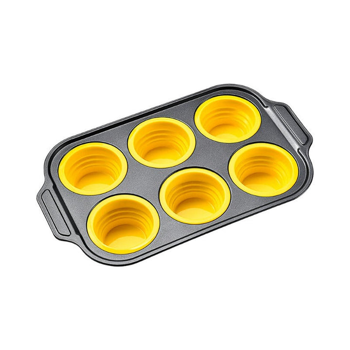 Pressemelding Silikon Muffinsform med Solid Metallramme Luvikno